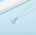 Moissanite Stud Necklace