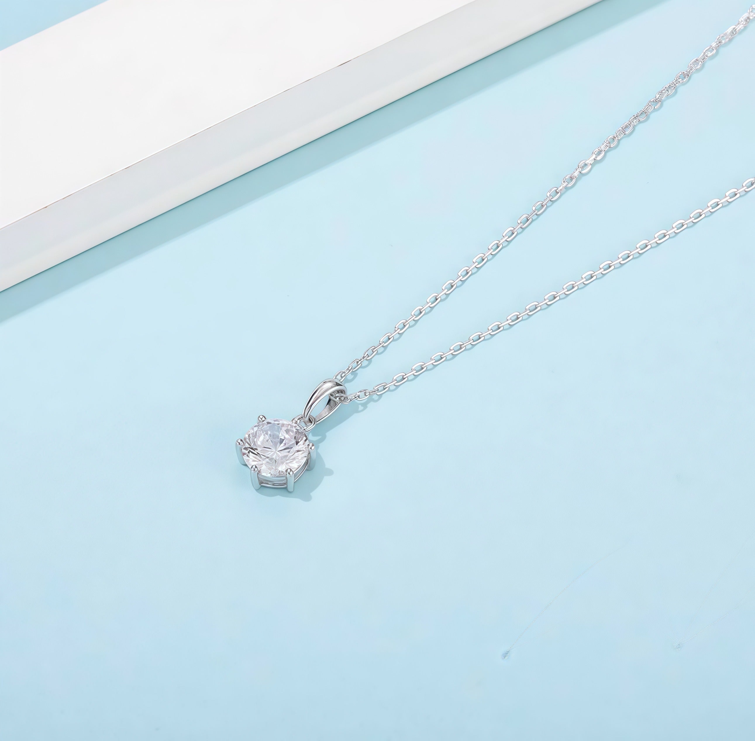 Moissanite Stud Necklace