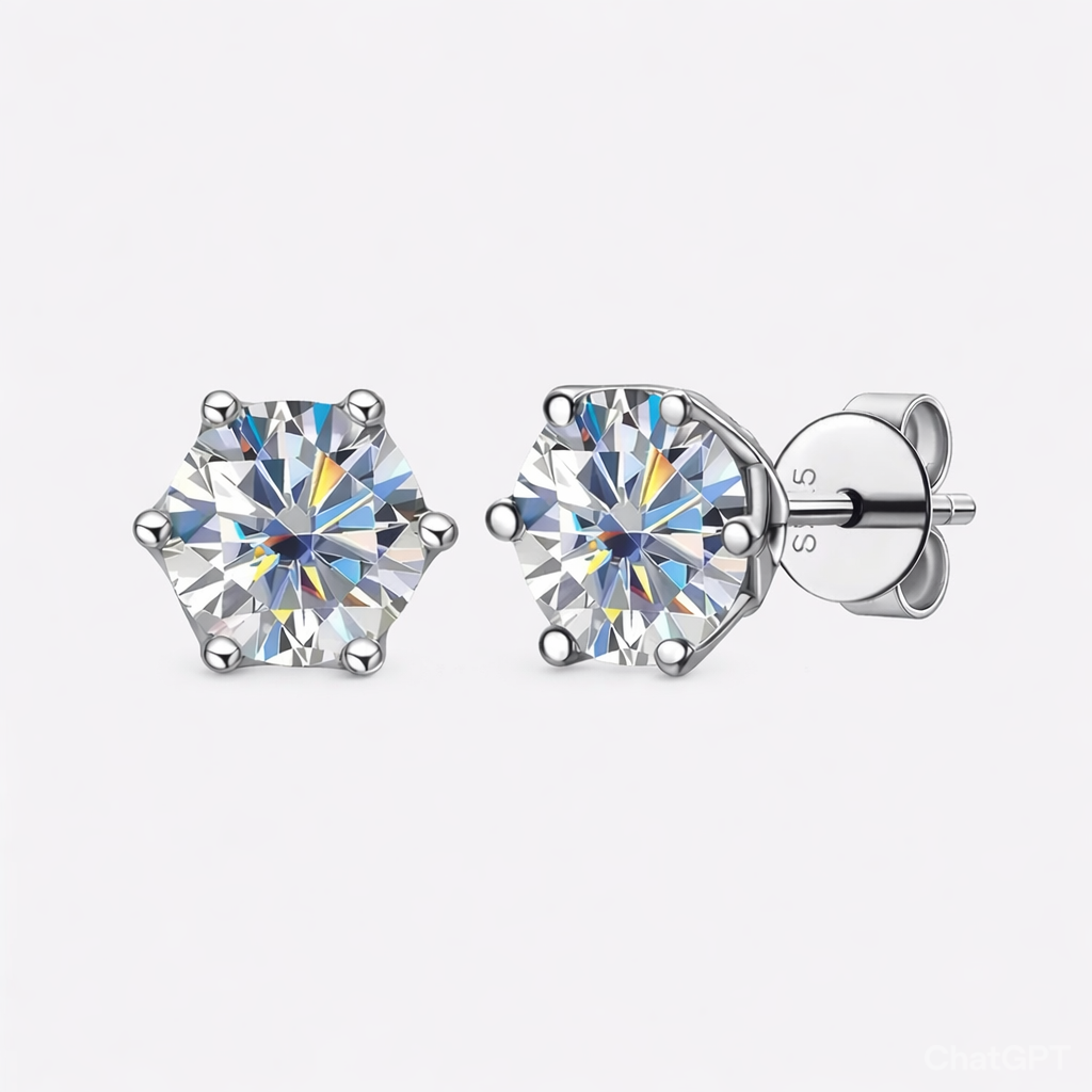 Moissanite Stud Earrings