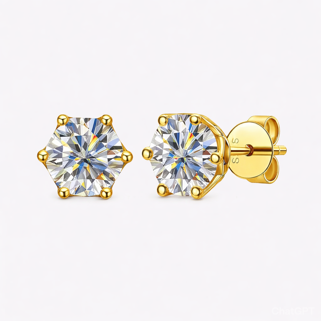 Moissanite Stud Earrings