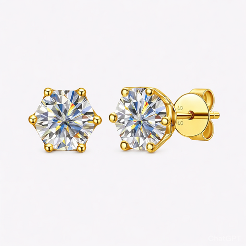 Moissanite Stud Earrings