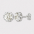 Halo Moissanite Earrings