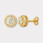 Halo Moissanite Earrings