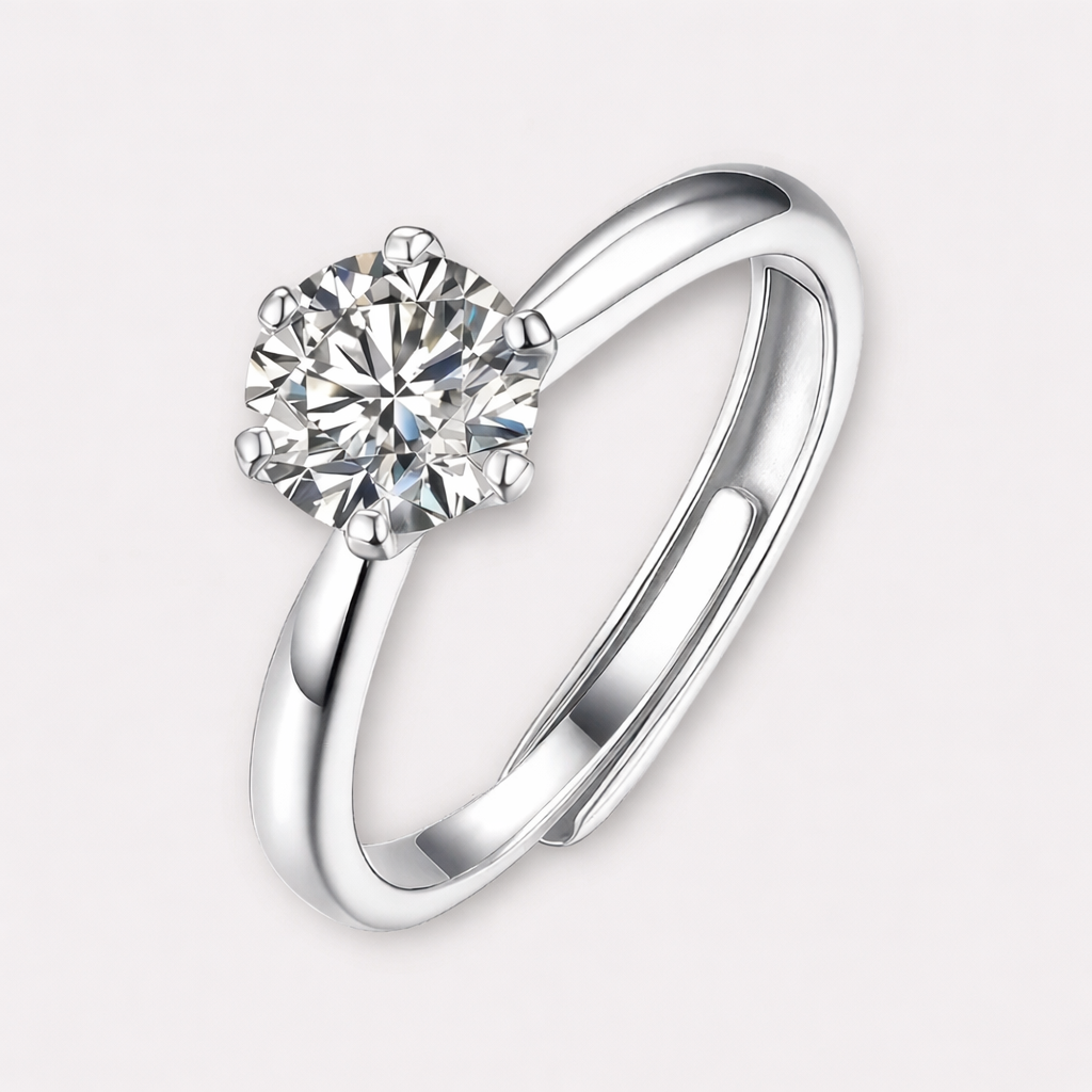 Moissanite Stud Rings