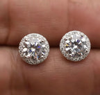 Halo Moissanite Earrings