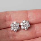 Moissanite Flower Earrings