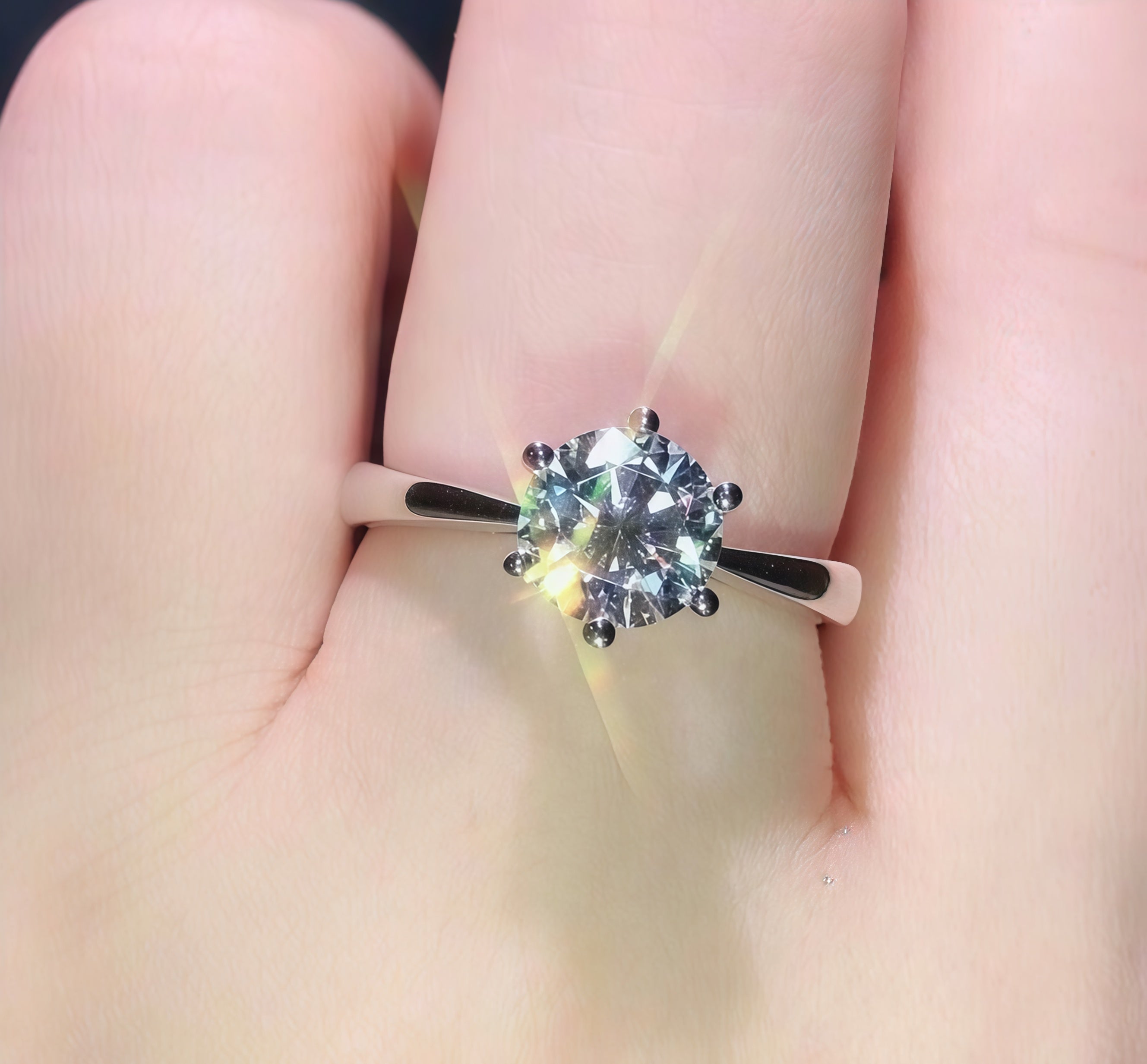 Moissanite Stud Rings